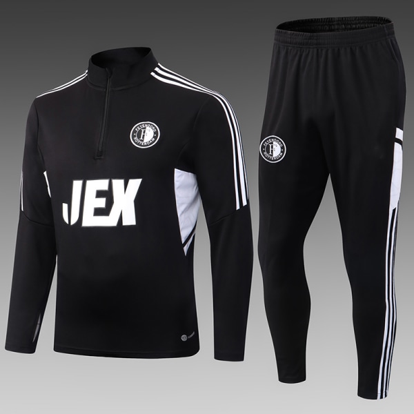 22-23 Ny säsong Feyenoord Vuxen/Barn Långärmad Jersey Set black 2XL