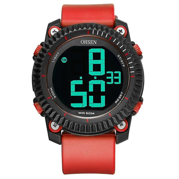OHSEN 1710 Digitala klockor Stoppur Alarm Militär Sport Simning Män LED- watch