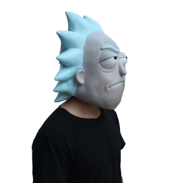 Rick and Morty Mask Rick Huvudbonader Cosplay rekvisita Halloween Party