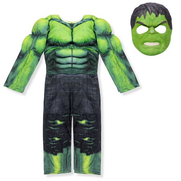 Halloween pojkdräkt Marvel Hulk Kids Cosplay kostym Green 11-14