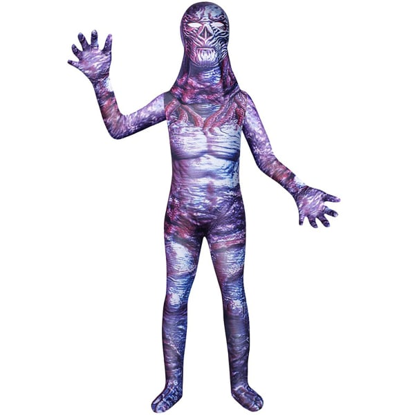 Stranger Things Kostym för Ungdom Halloween Cosplay Jumpsuit Purple 150 140