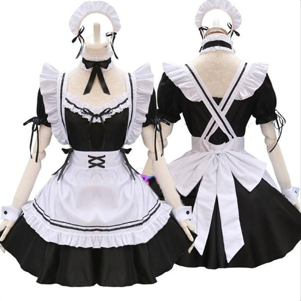 e olita Maid Dress Kvinna Anime Cosplay Party Kostymer L