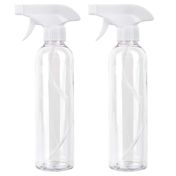 Plastsprayflaska 16,9 oz tomma sprayflaskor genomskinlig påfyllningsbar behållare (2 st)