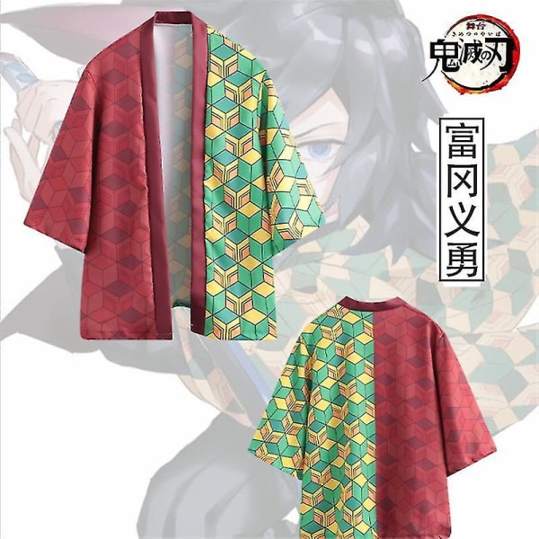 Cos Gift Demon Slayer Kimetsu No Yaiba 3d Printing Anime Kimono Haori Yukata Cosplay Casual Cool Str Tanjirou Blue