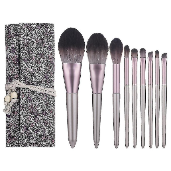 9 Grape Small Pudding Makeup Brush Set Bärbar mjuk ögonskuggsborste Nya handskönhetsverktyg