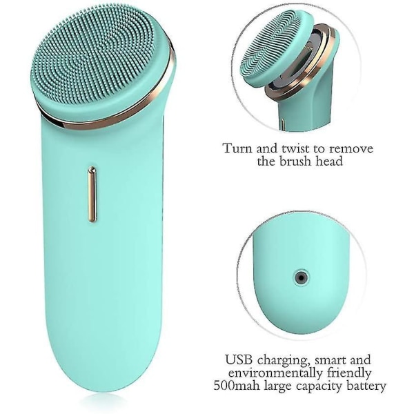 Sonic Vibrating Ansiktsrengöringsborste,ems Micro Current Face Massager Beauty Device,ipx7 Vattentät