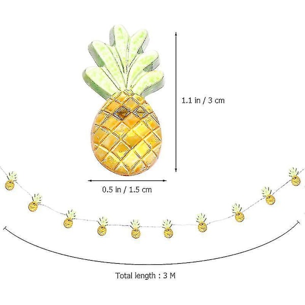 1 Set Ananas Koppartråd Ljus Frukt Ljus Nattljus Juldekor