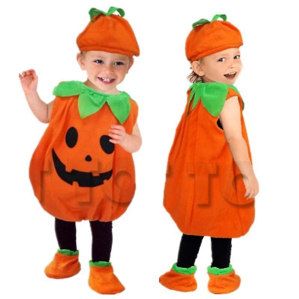 Bkqu Halloween Cosplay Kostym Barn Pumpa Kostym Pumpa Kostym Klänning Pojkar och Flickor Universal Type A