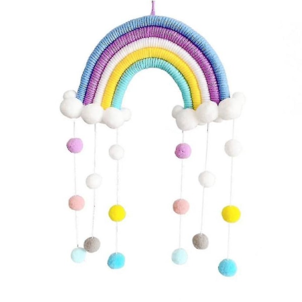 Barnrumsdekorationshänge Woven Cloud Rainbow Pendant (Color4)