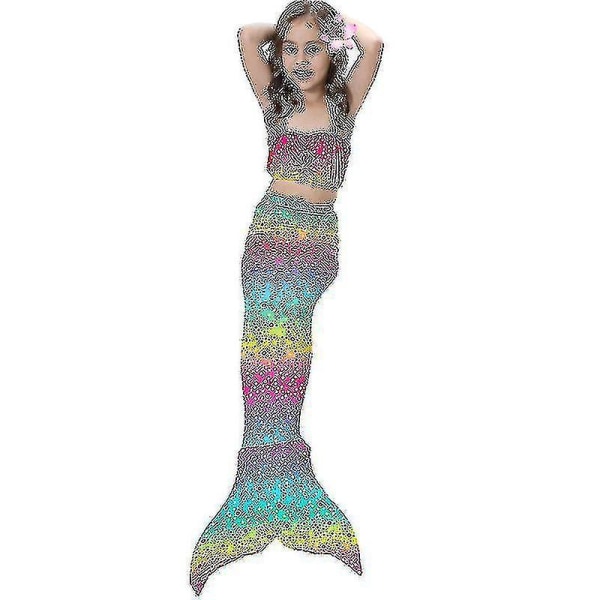 Barn Flickor Mermaid Tail Bikini Set