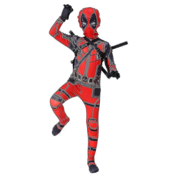 Barn Pojkar Deadpool Superhjälte Halloween Party Kostym Fancy Dress Gift S