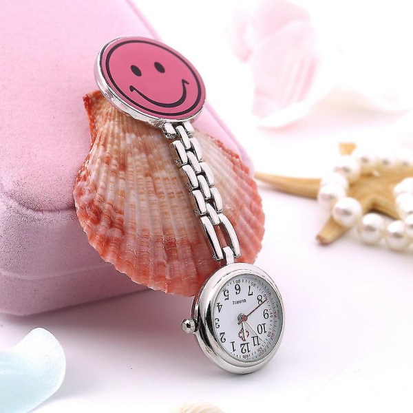 Smile Face Sjuksköterska Fob Watch Clip Watch Medical Use Pocket Quartz Clasp Watch