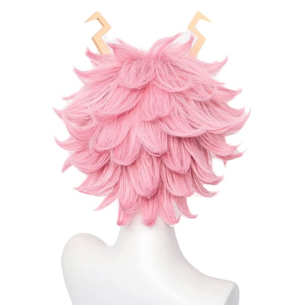 Anime Cosplay peruk Rosa peruk Kort rak syntetisk peruk Hallowee