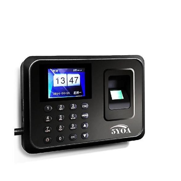 5YOA A01 Biometriskt fingeravtryck Tidsnärvaro Klockregistrering Anställd Digital Elektronisk Engelska Po