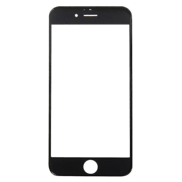 Frontskärm yttre glasobjektiv för iPhone 6s Plus (svart)