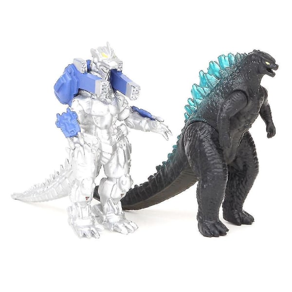 10 st Godzilla Monster Dinosaurie Figurleksak Mosra Tre-huvud King Kidola Monster Modell