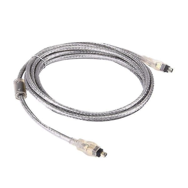 Högkvalitativ Firewire IEEE 1394 4-stift hane till 4 stift hane-kabel, längd: 1,8 m (guldpläterad)