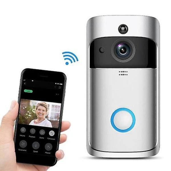 Trådlöst Smart DoorBell 720P Kamera WiFi Visual Video Telefon Dörrklocka 2-vägs Audio Video Dörrklocka