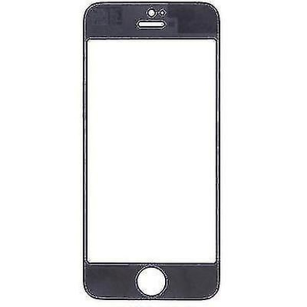Framskärm yttre glasobjektiv för iPhone 5 & 5S (svart)