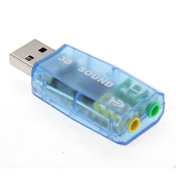 USB DSP 5.1 extern ljudkortadapter Mono Channel (slumpmässig färgleverans)