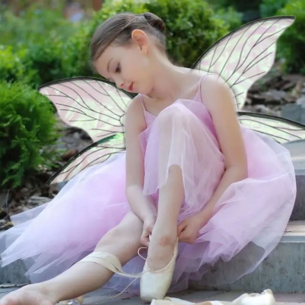 Fairy Elf Princess Angel Wings Cosplay kostym purple purple