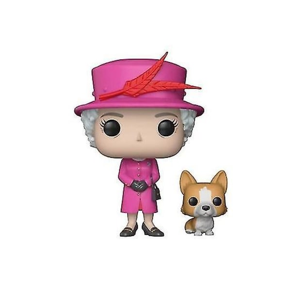 Q Version Uk Queen Of England Queen Elizabeth Ii Corgi 01# Vinyl Collection Figurleksaker 10cm