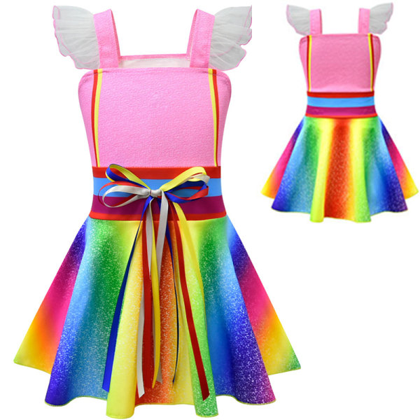 Party Girls Anime Cosplay Pretty Nancy Rainbow Klänning Princess Rainbow Dress 120cm 110cm