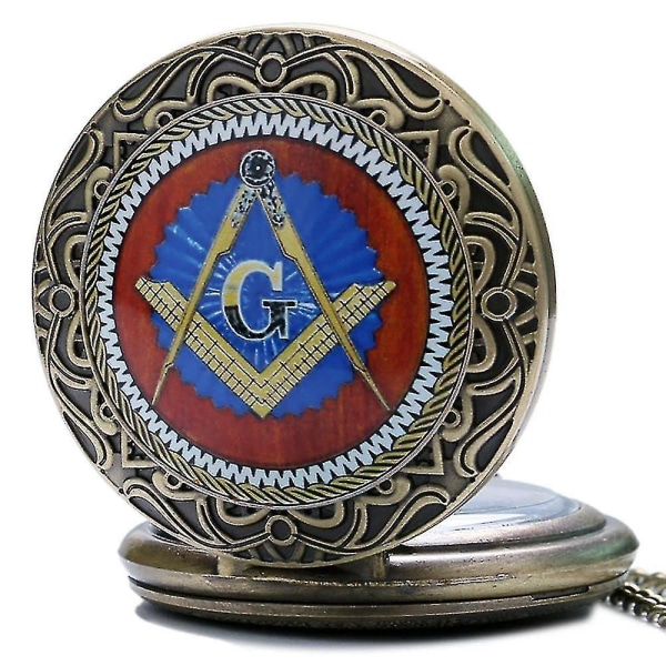 Masonic Freemasonry Retro Quartz Fick Watch（Bronze 1）