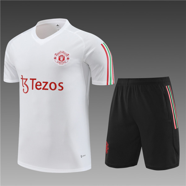 22-23 ny säsong Manchester United vuxen/barn kort tröja white 24
