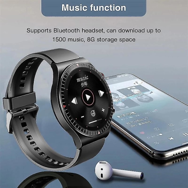 Bluetooth Ring Smart Watch Men 4g Minneskort Musikspelare Smartwatch För Android Ios Telefon Inspelning