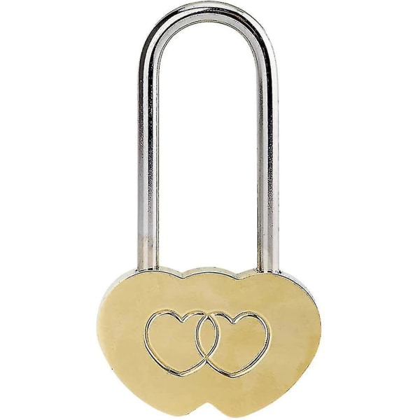 Love Lock Heart Hänglås: 3,5'' 40mm Heart Wish Lock Without Key Everlasting Love -
