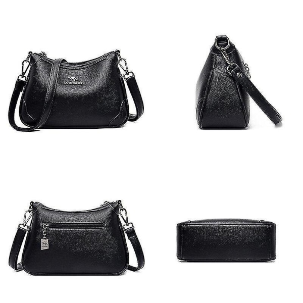 Vintage mjukt Pu-läder lyxiga handväskor för kvinnor Väskor Designer kvinnlig liten Messenger axelväska