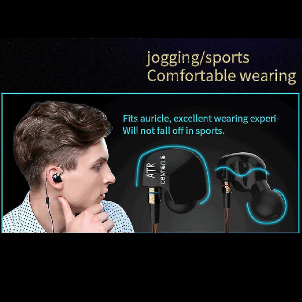 Kz Hifi Sport Hörlurar Atr Copper Driver In-ear hörlurar för löpning