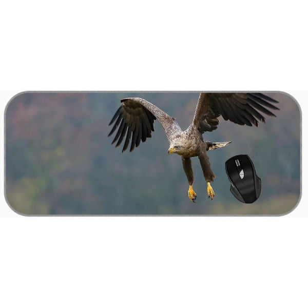 (750X300X3) Spelmusmatta Stor XXL Fågel Fågel Hawk Flying Wildlife Halksäkra gummimussskydd