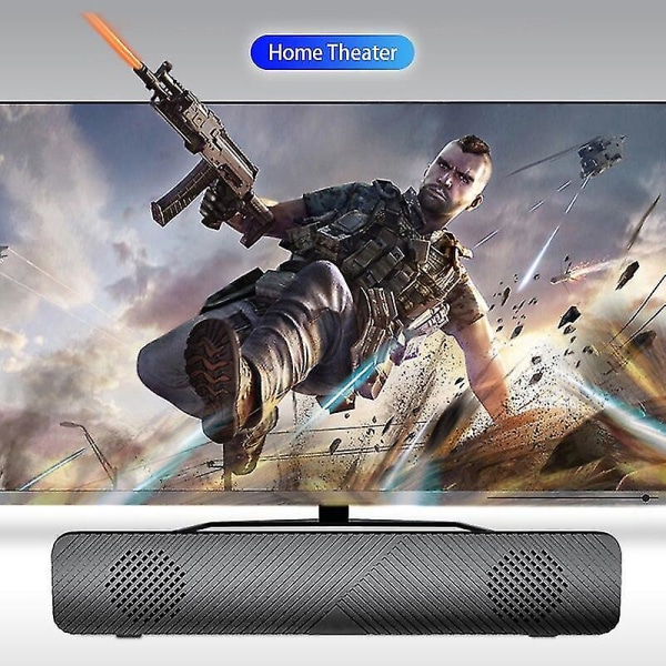 Tv Soundbar Datorhögtalare Trådlös trådlös Bluetooth högtalare Hemmabio Aux Bass Subwoofer Ljud