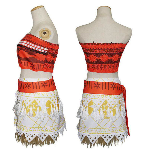 Flickor Vuxen kostym Moana Princess Fancy Dress Cosplay Deluxe Klänning adult XXL 120cm