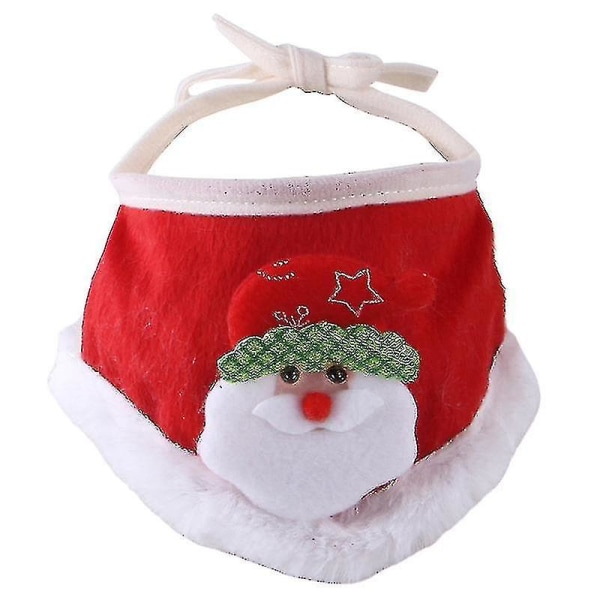 Christmas Pet Hat Collar Set Up Cap Pet Fun Headdress Accessories for Cat Dog New S