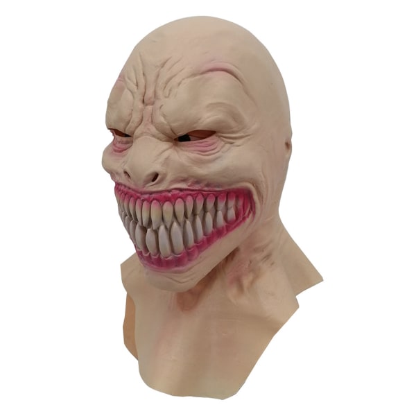 Crack Mouth Huvudbonader Skrämmande Helmask Cosplay för Halloween