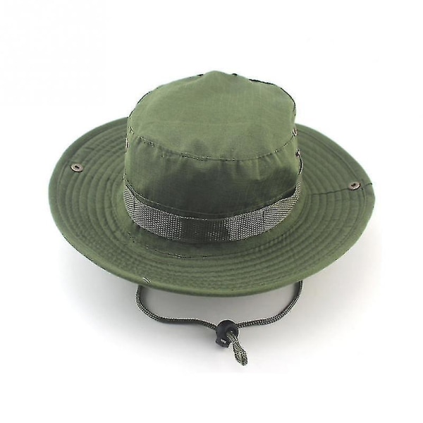 Taktisk Boonie-hatt med krympningsjusteringsrep (grönt)