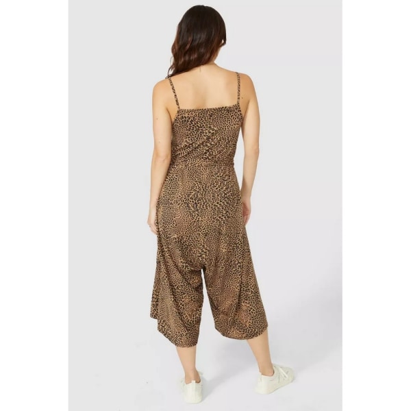 Mantaray Dam/Dam Leopard Print Jersey Bälte Jumpsuit 10 UK