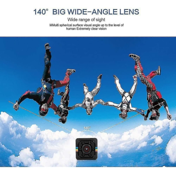 Mini SQ11 HD 1080P-kamera med Night Vision-rörelsesensor (svart)