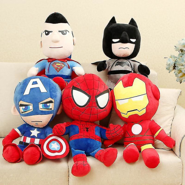 25 cm Marvel Avengers plyschleksak Batman stoppade dockor Spider Man Batman