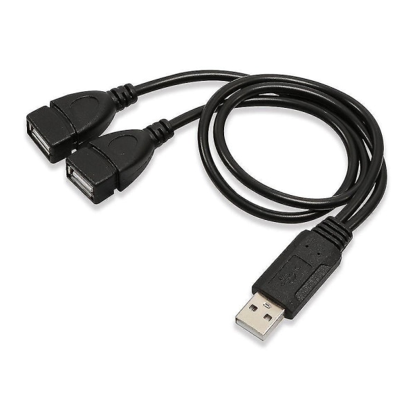 Universal USB 2.0 Hane Till Dual USB Hona Jack Splitter 2 Port USB Hub Datakabel Adaptersladd För
