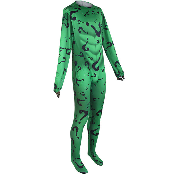 Riddler Edward Nygma cosplay kostymer Anime one-piece tights bl Green XS XXXL