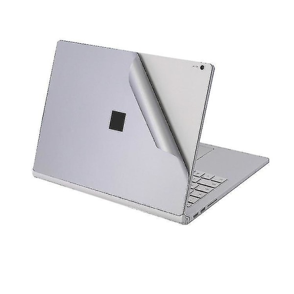 4 i 1 Notebook Shell Skyddsfilm Sticker Set för Microsoft Surface Book 2 15 tum (grå)