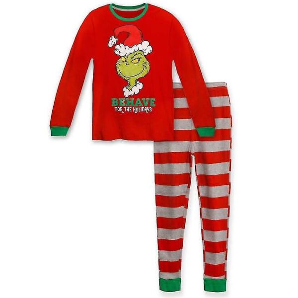Jul Familj Matchande Vuxna Barn The Grinch Pyjamas Set Sovkläder Nattkläder Men