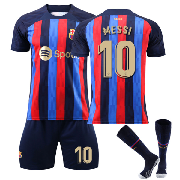 Barcelona hjemme fotballdrakt for barn nr. 10 Messi 24 24
