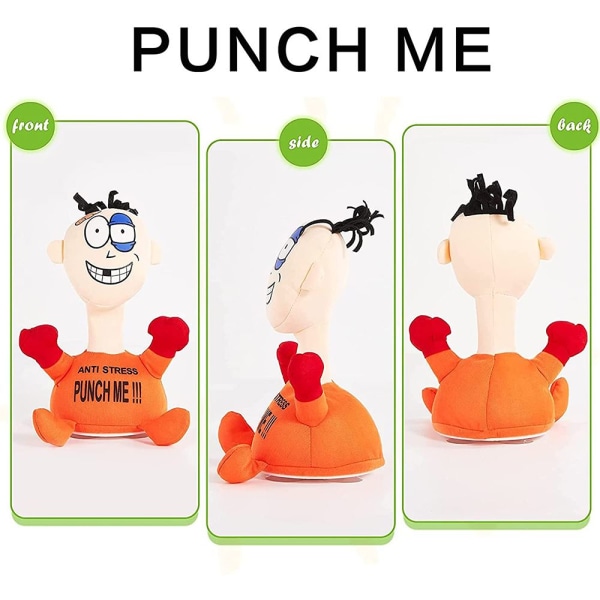 Rolig Punch Me Screaming Doll Anti-stress ORANGE orange orange