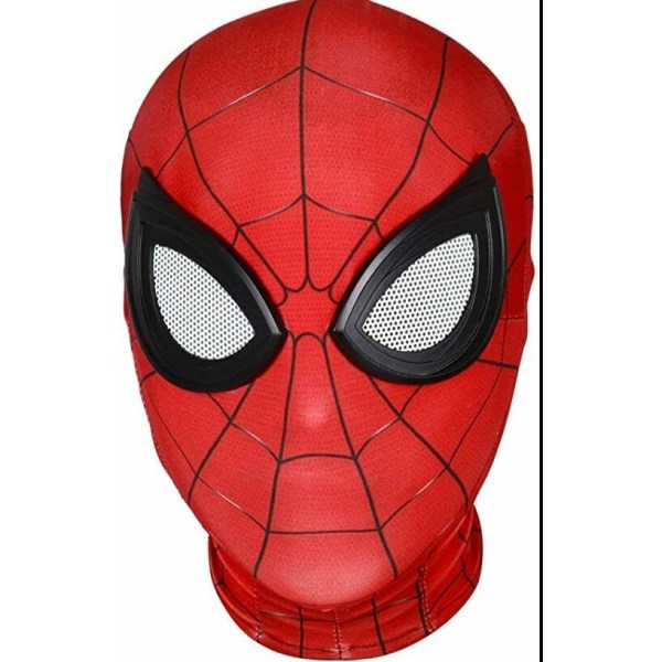 Spiderman Mask Kostym Cosplay Balaclava Hood Vuxna Barn 2pcs Red