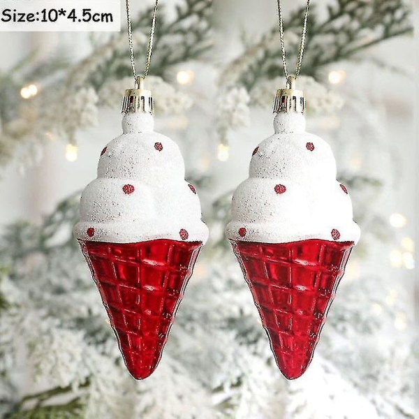 2 st Älg julkulor prydnader granulat hängande julgran hängande bollar Jul hemdekorationer